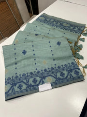 Soft Muga Cotton Jamdani Weave Saree
