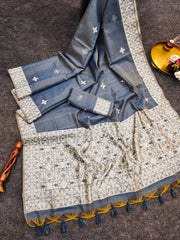 Premium Chanderi Cotton Traditional Jamdani Saree