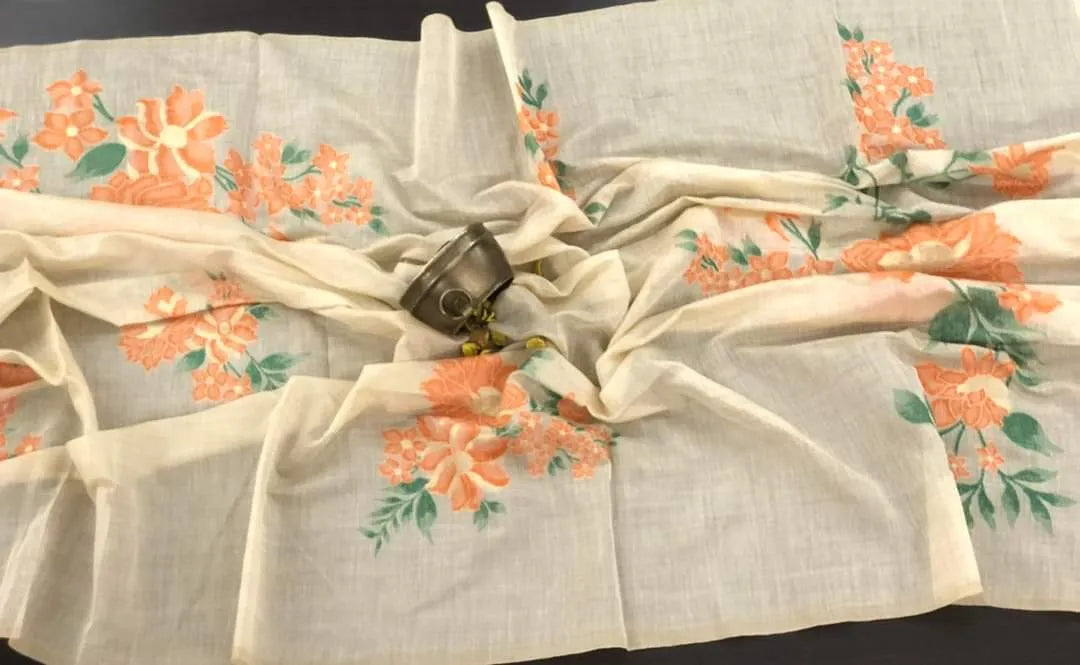 Soft Muga Silk Floral Saree