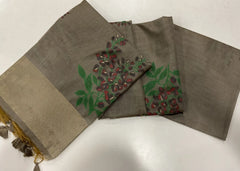 Classic Muga Cotton Floral Saree