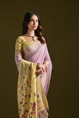 Traditional Pichwai Weave Muga Cotton Saree