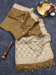 Premium Chanderi Cotton Traditional Jamdani Saree