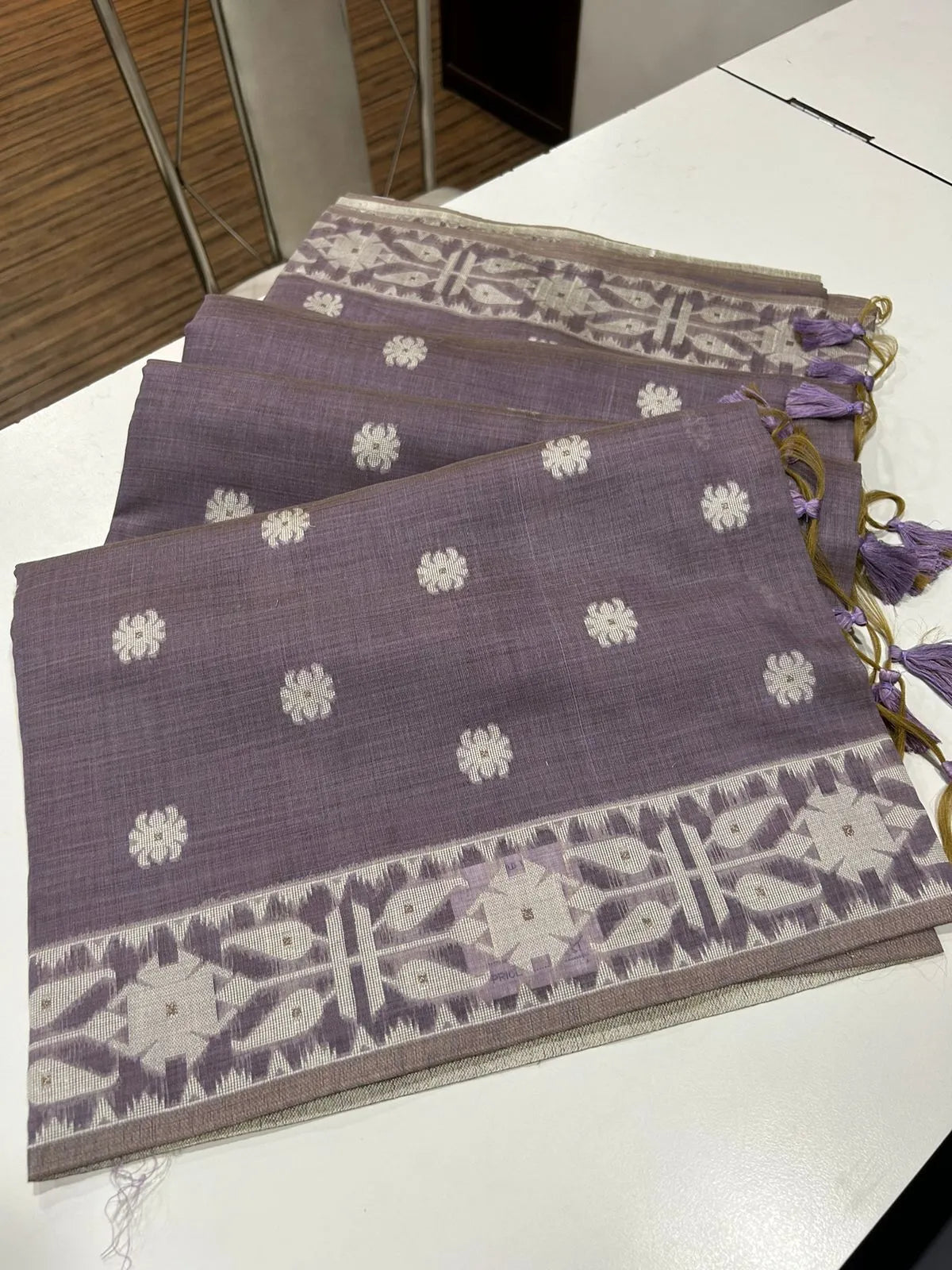 Soft Jamdani Muga Cotton Saree