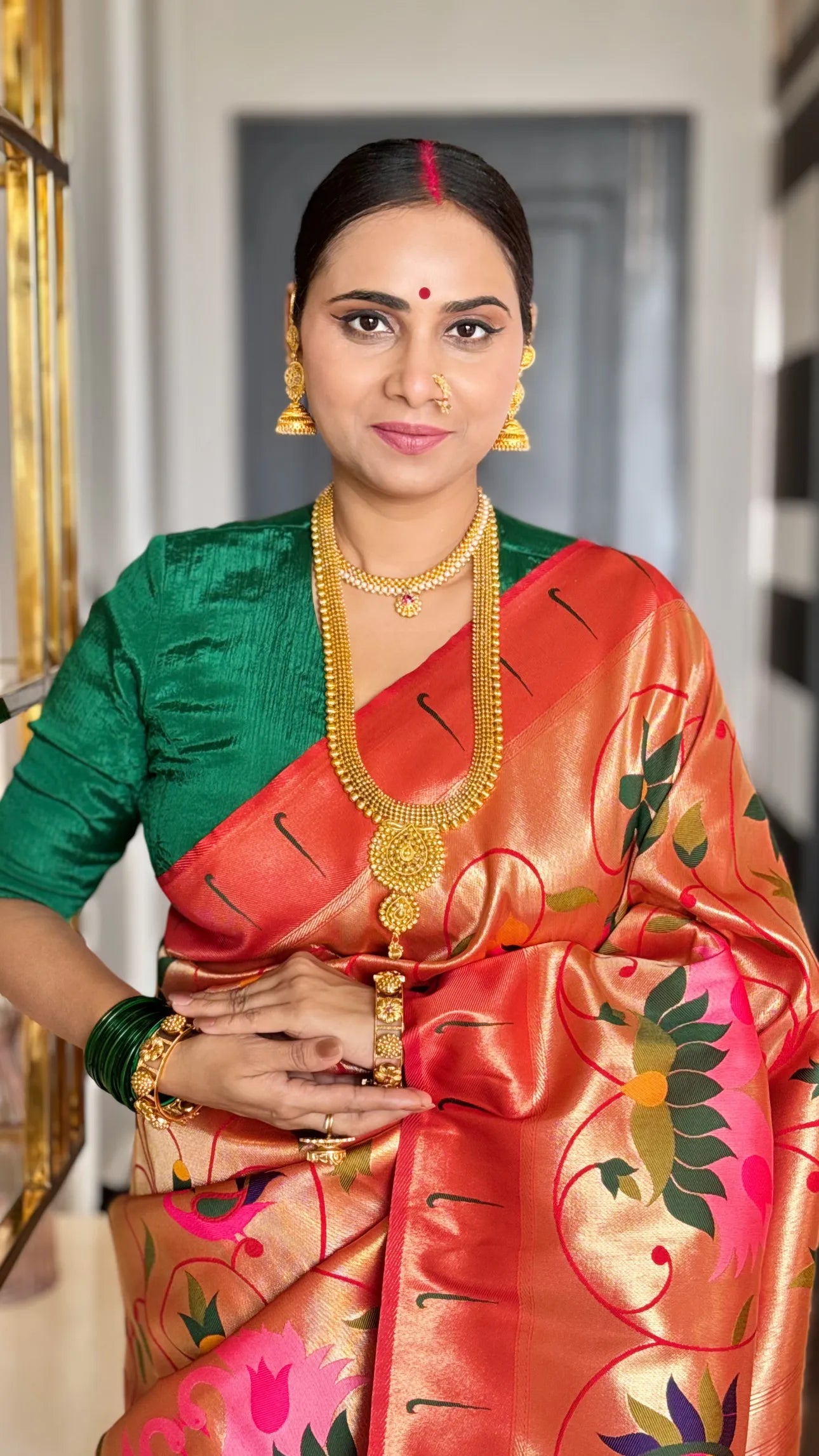 Maharastrian Designer Paithani Soft Silk Saree
