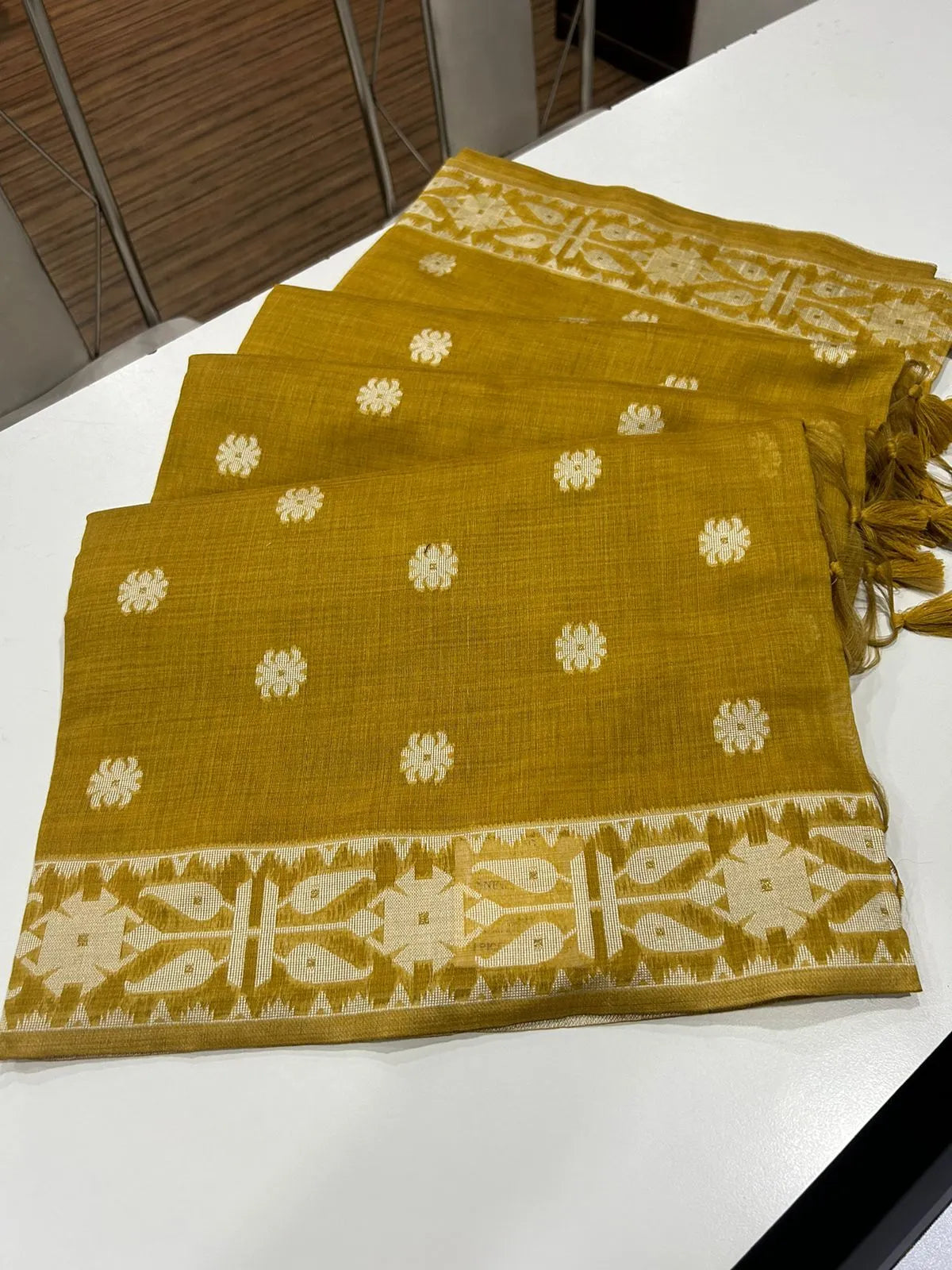 Soft Jamdani Muga Cotton Saree
