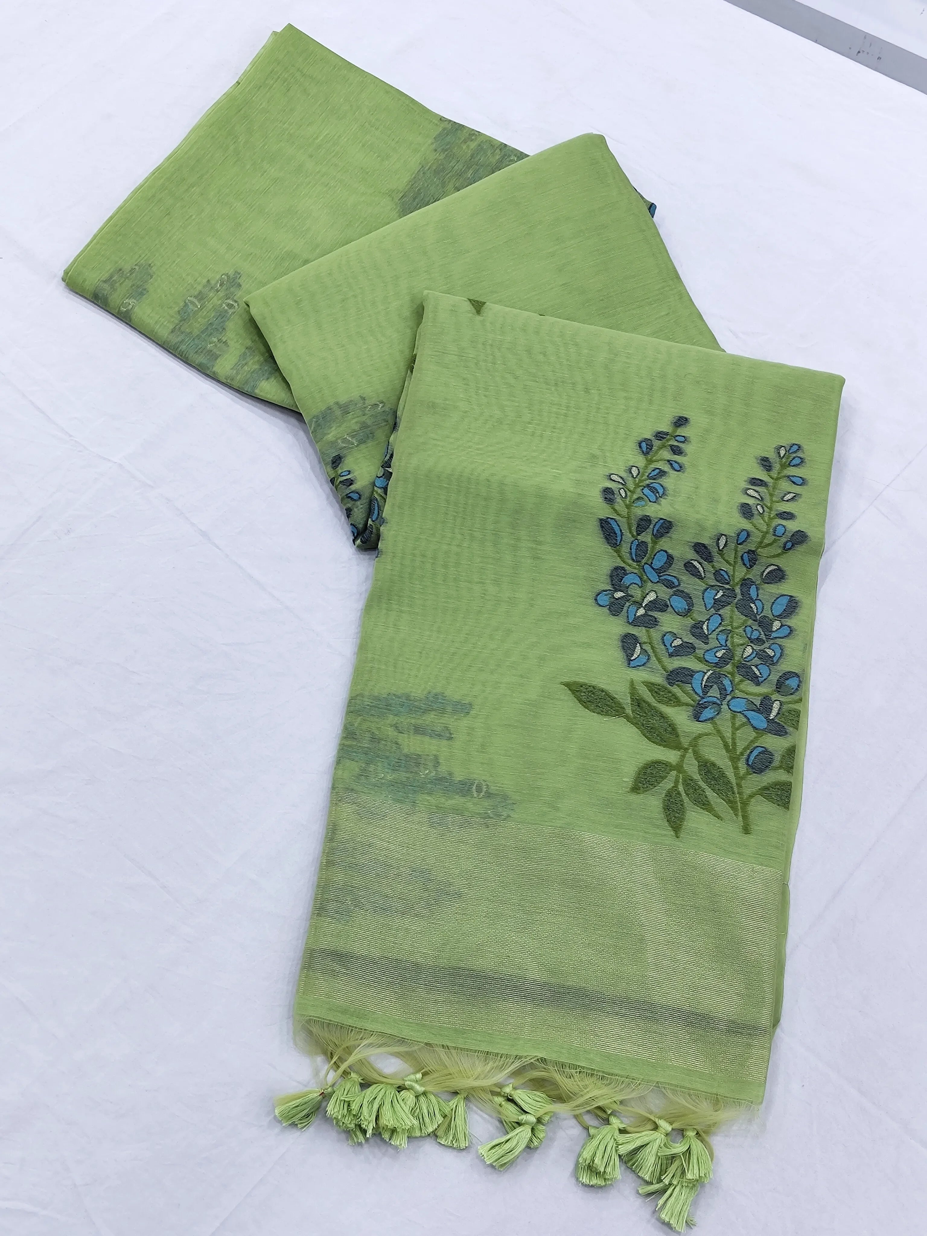 Classic Muga Cotton Floral Saree
