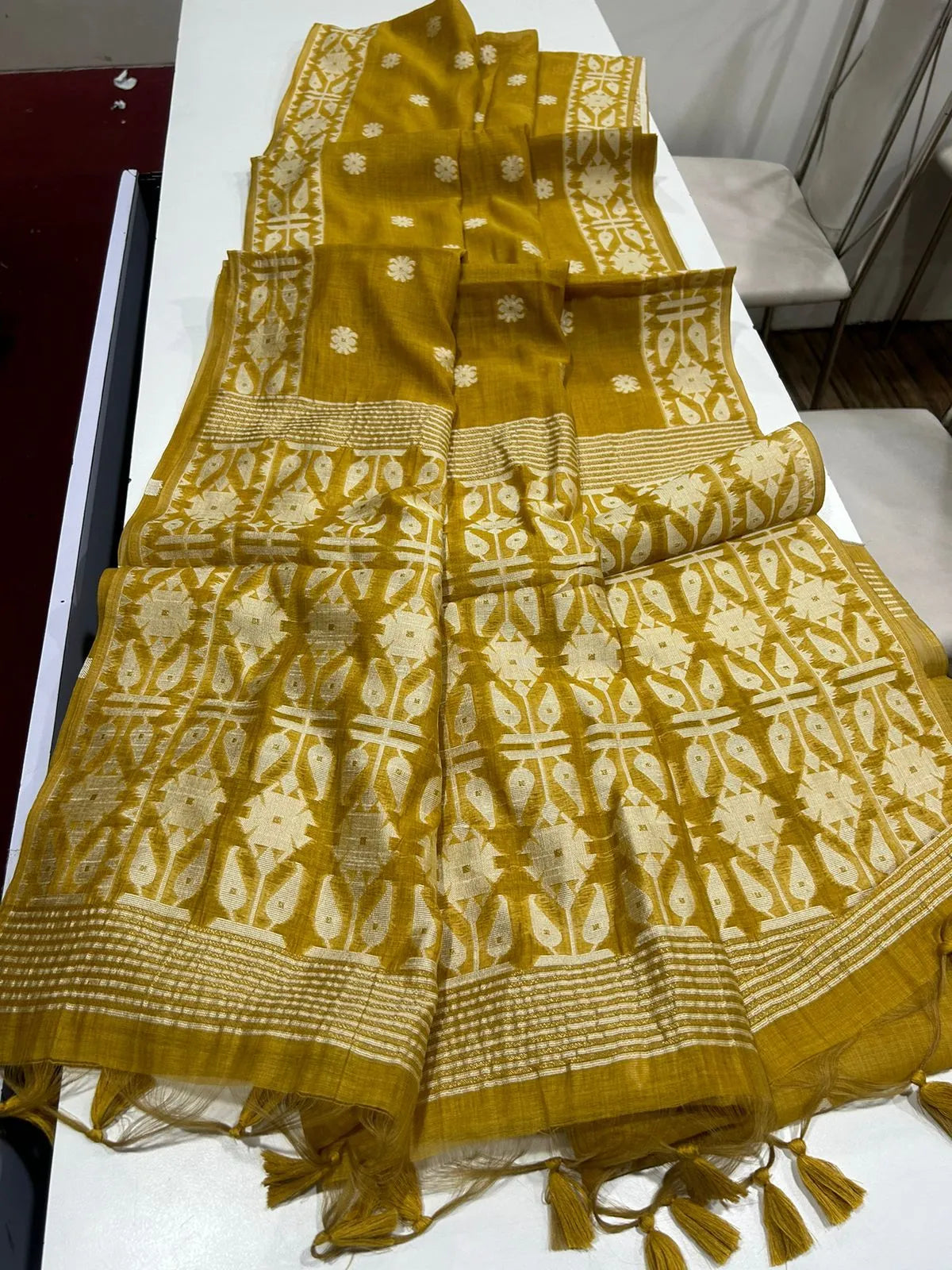 Soft Jamdani Muga Cotton Saree