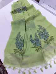 Classic Muga Cotton Floral Saree