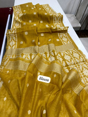 Soft Jamdani Muga Cotton Saree