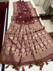 Soft Jamdani Muga Cotton Saree