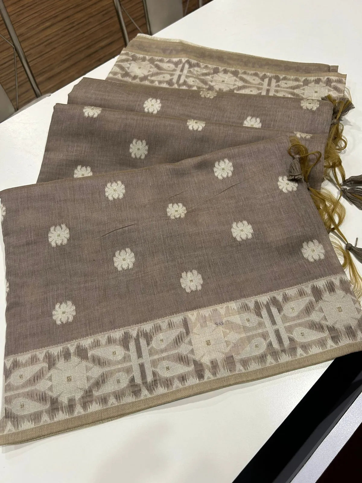 Soft Jamdani Muga Cotton Saree