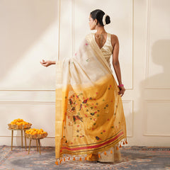 Premium Soft Muga Cotton Colorful Resham Weaving Saree