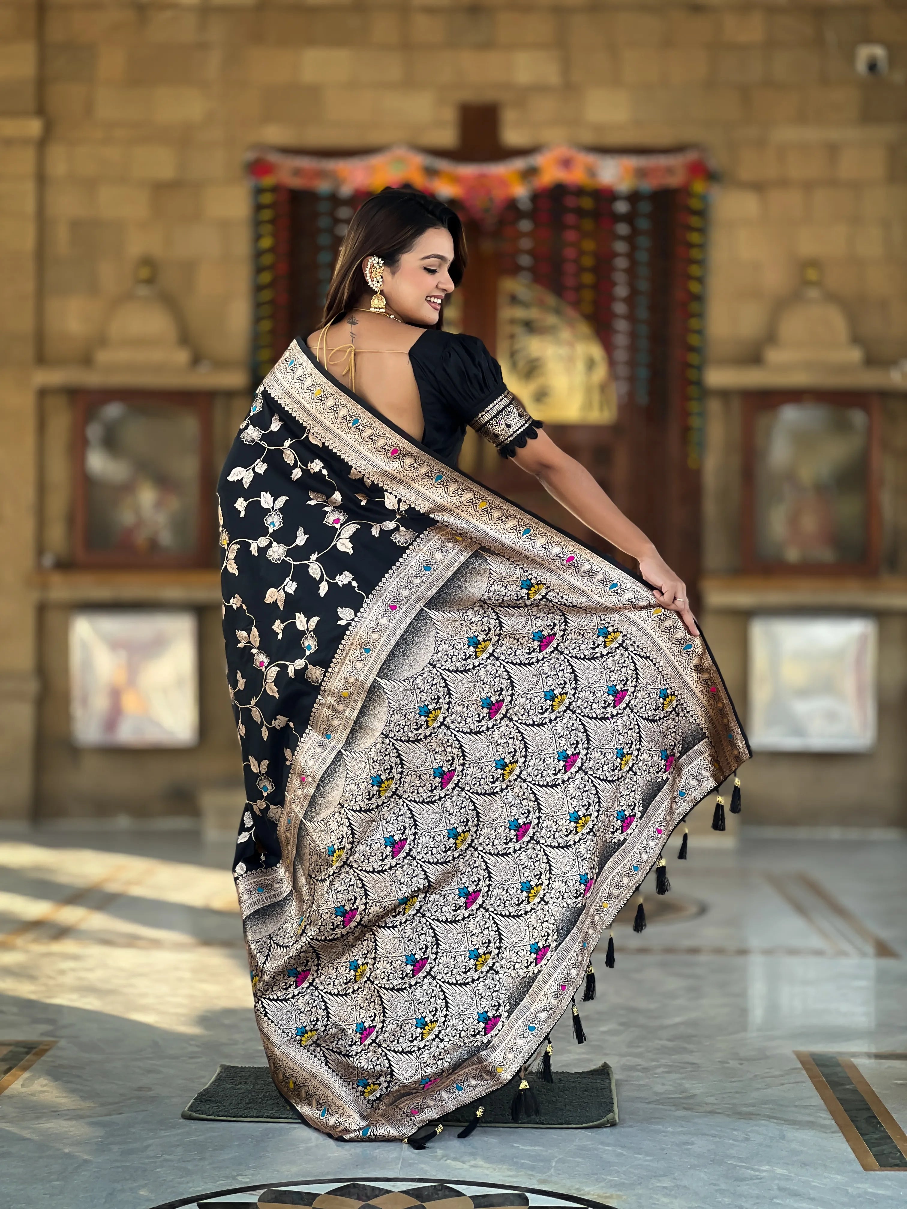 Pure Banarasi Silk Zari Woven Saree