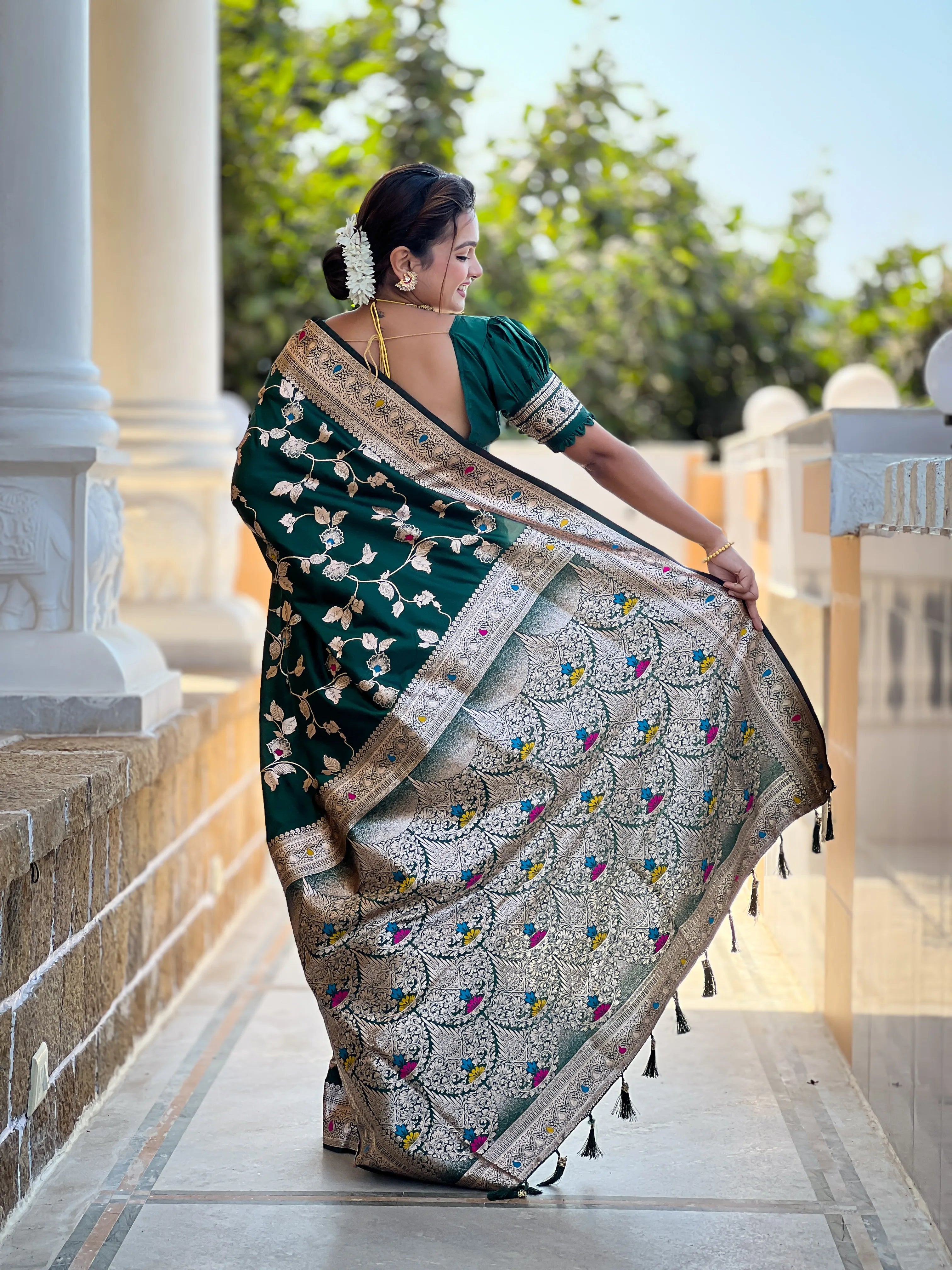 Pure Banarasi Silk Zari Woven Saree