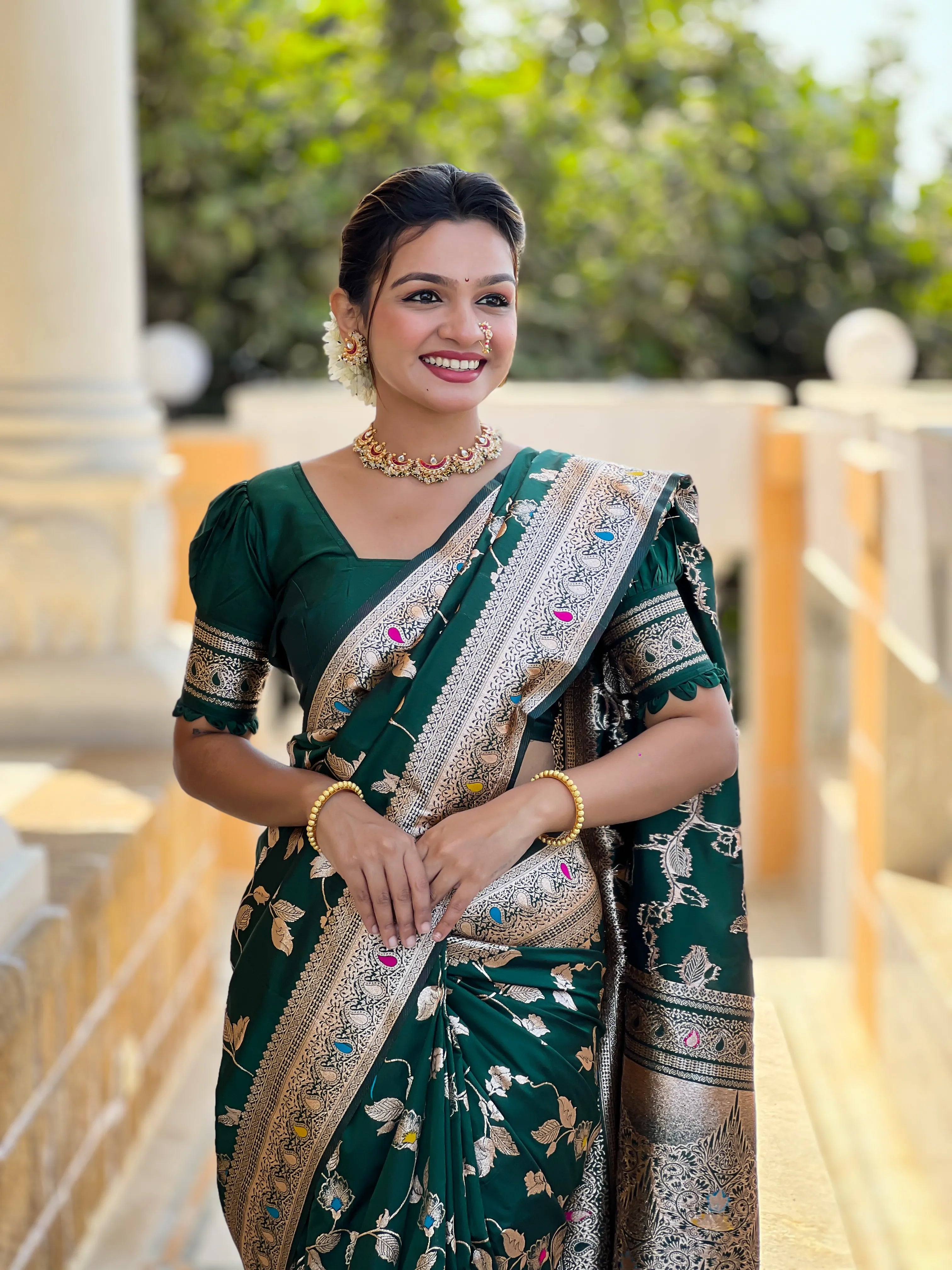 Pure Banarasi Silk Zari Woven Saree
