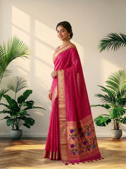 Soft Khadi Raw Silk Rich Paithani Saree