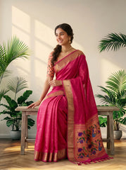 Soft Khadi Raw Silk Rich Paithani Saree