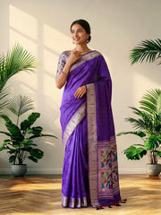 Soft Khadi Raw Silk Rich Paithani Saree