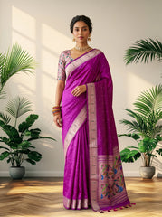 Soft Khadi Raw Silk Rich Paithani Saree