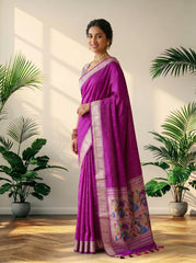 Soft Khadi Raw Silk Rich Paithani Saree