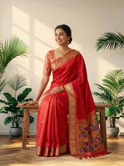 Soft Khadi Raw Silk Rich Paithani Saree