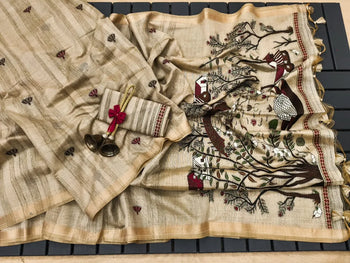 Ghicha Cotton Designer Weaving Saree