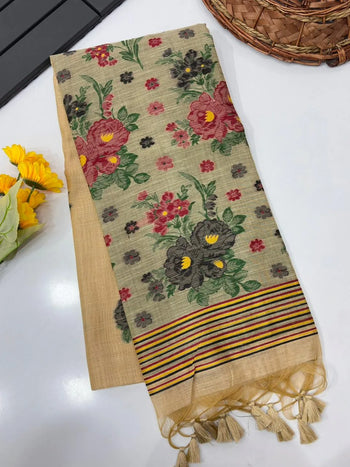 Soft Muga Cotton Jamdani Buttas Saree