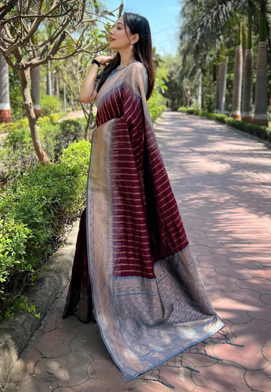 Soft Silk Zari Woven Saree (Product Code: AS-480)