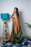 Premium Soft Desi Raw Silk Floral Printed Saree (Product Code: AS-846)