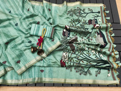 Ghicha Cotton Designer Weaving Saree