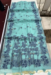 Soft Chanderi Cotton Resham Weaving & Jamdani Pallu Saree