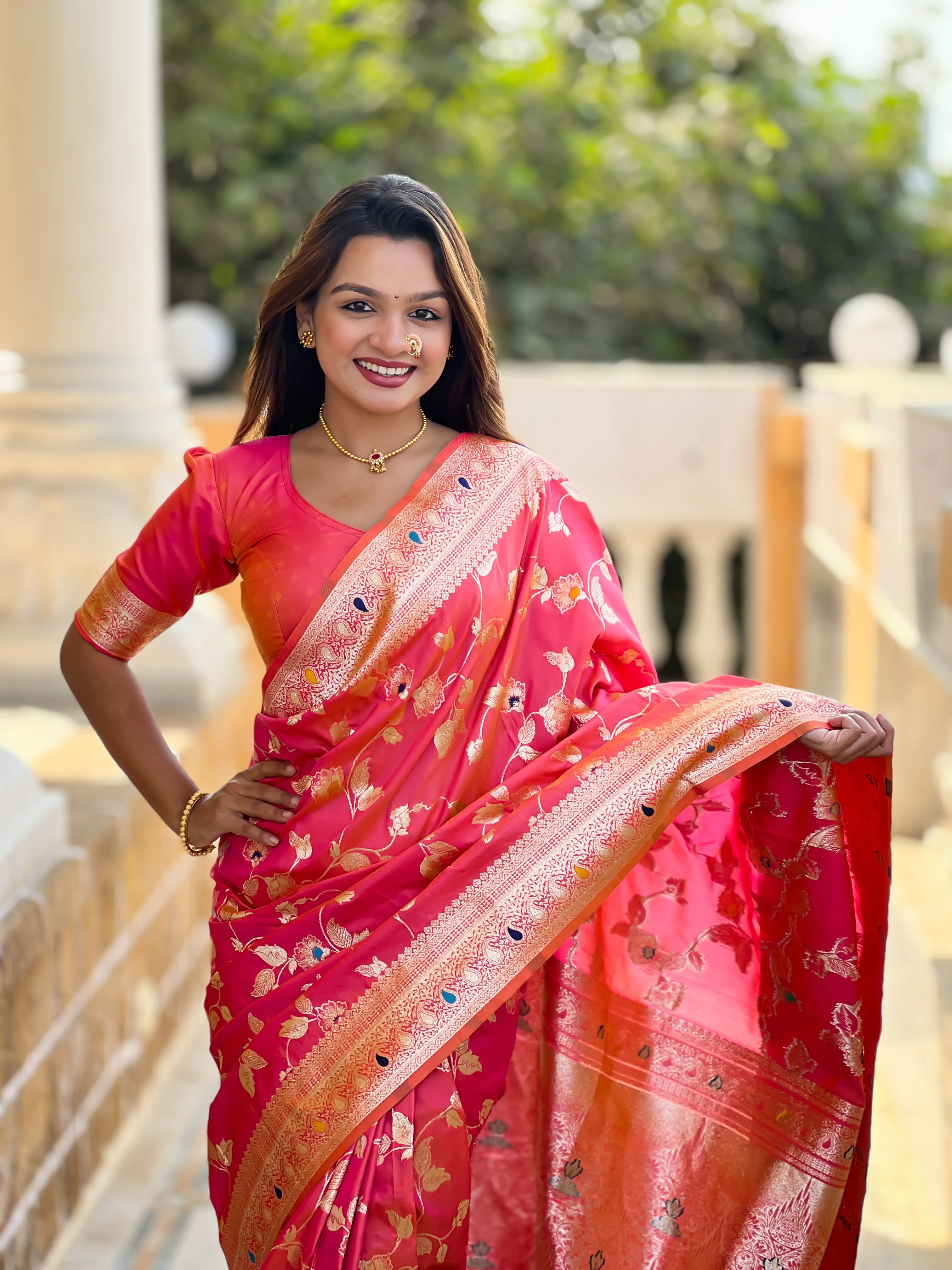 Pure Banarasi Silk Zari Woven Saree