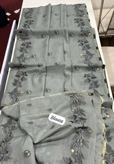 Soft Chanderi Cotton Resham Weaving & Jamdani Pallu Saree