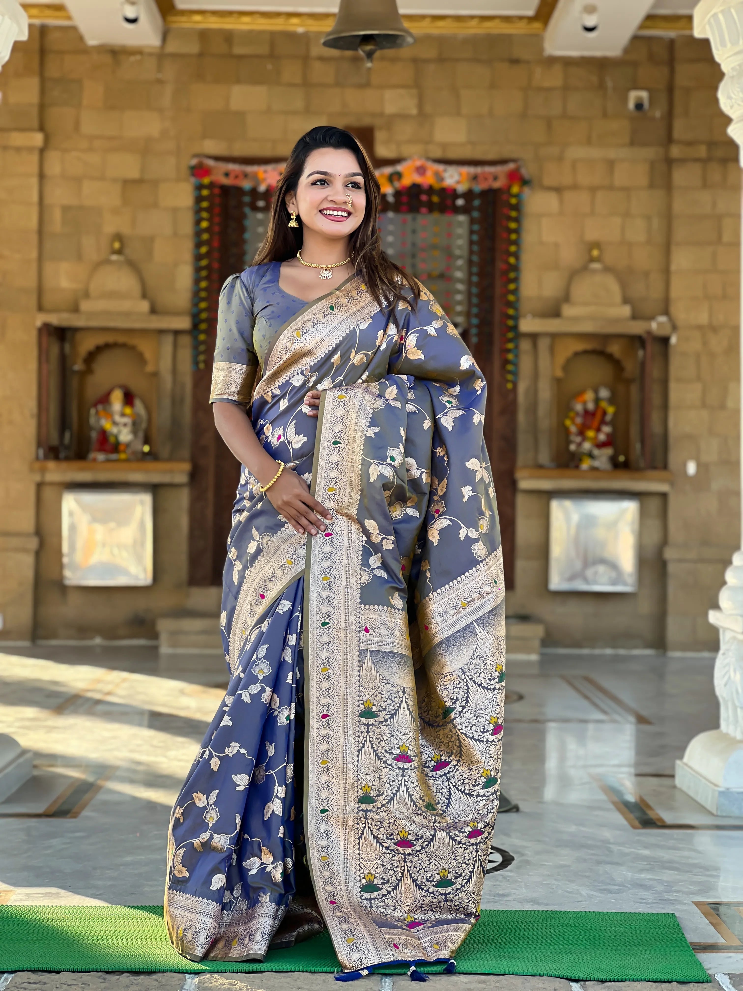 Pure Banarasi Silk Zari Woven Saree