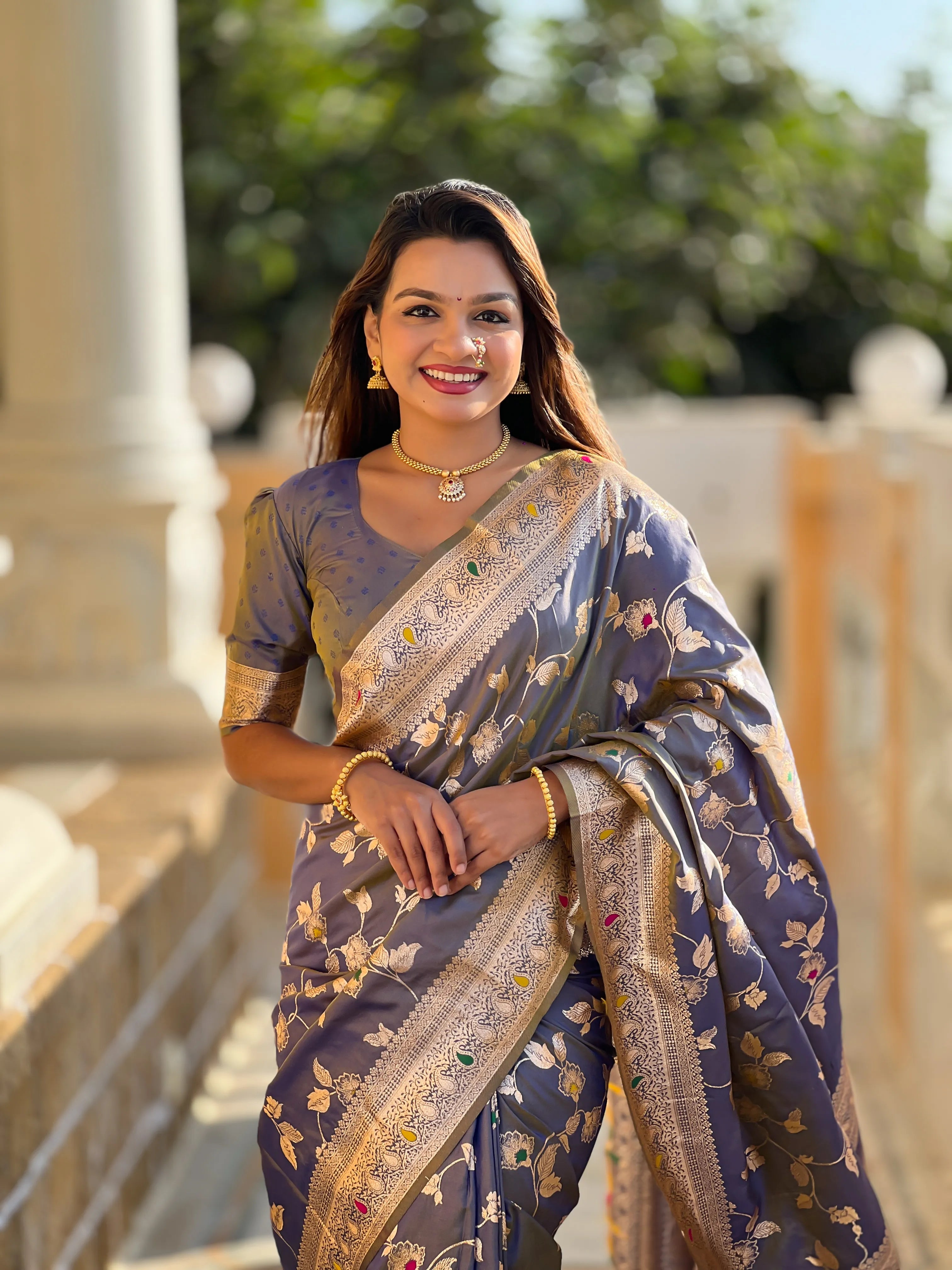 Pure Banarasi Silk Zari Woven Saree