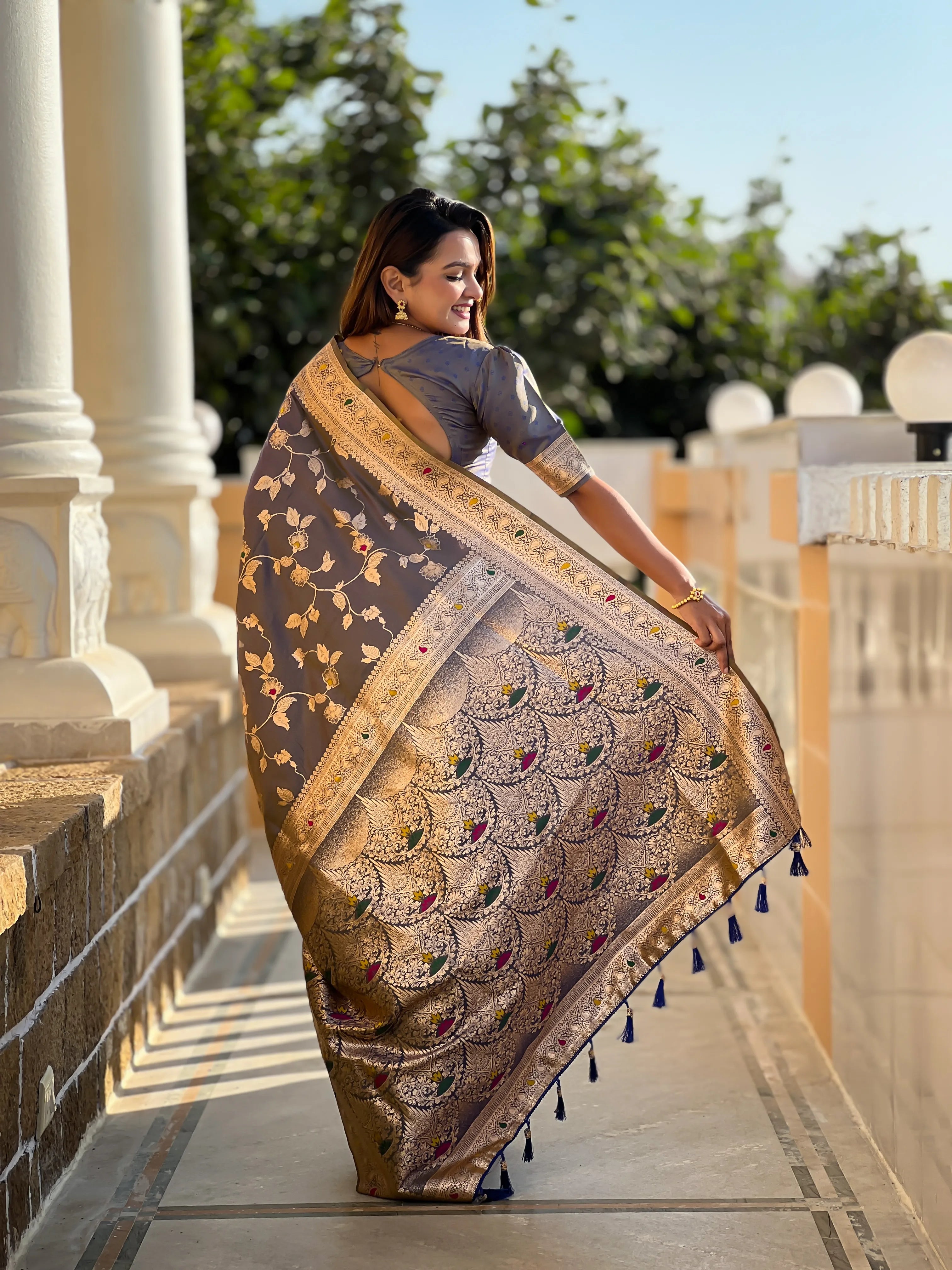 Pure Banarasi Silk Zari Woven Saree