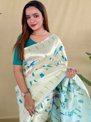 Pure Silk Kanchipuram Full Weaving Wedding Special Paithani Saree