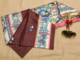 Soft Madhubani Silk Printed Kalamkari Saree