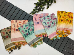 Premium Soft Muga Cotton Saree – Warli Pallu Style