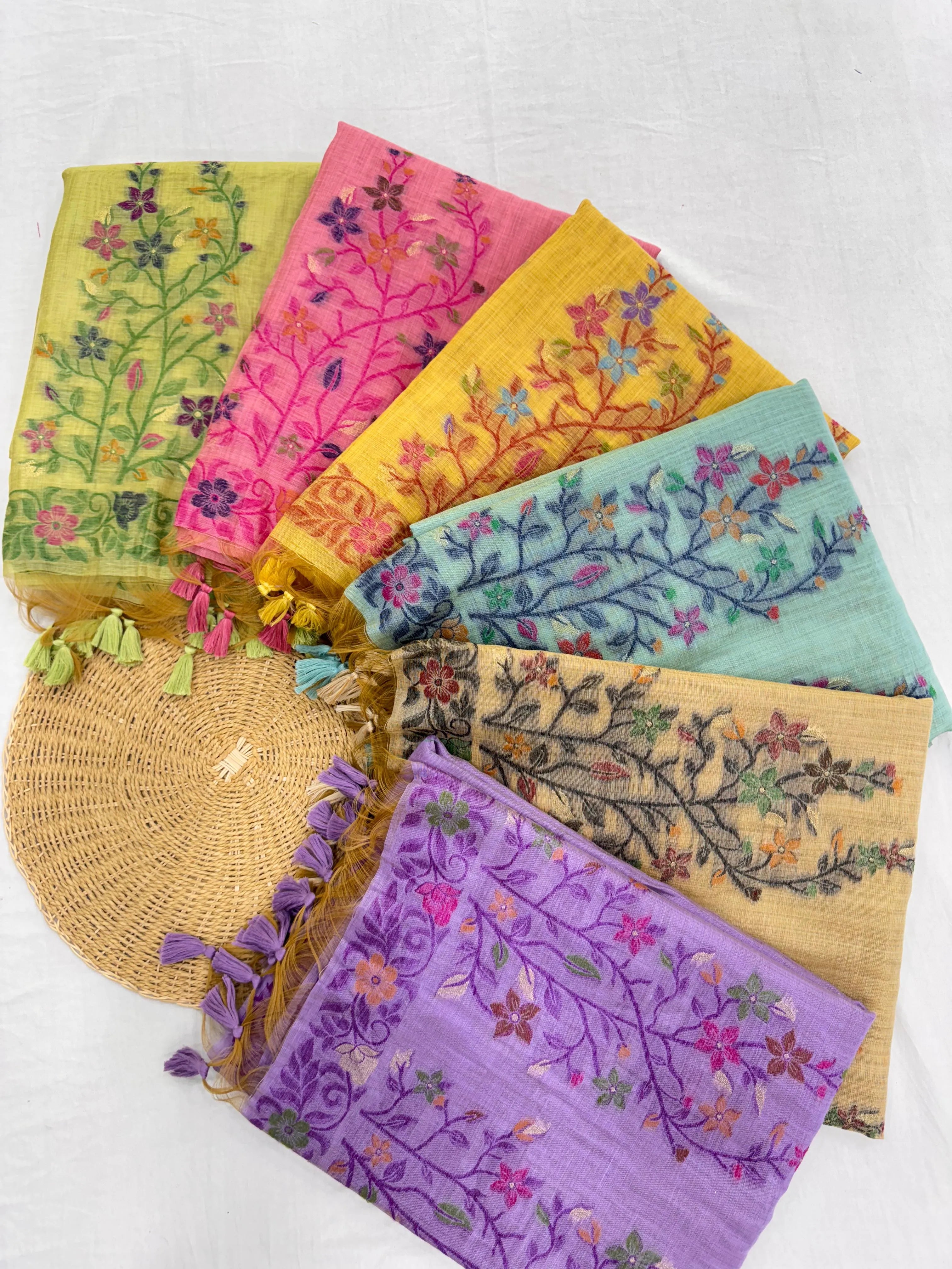 Soft Jamdani Muga Cotton Saree