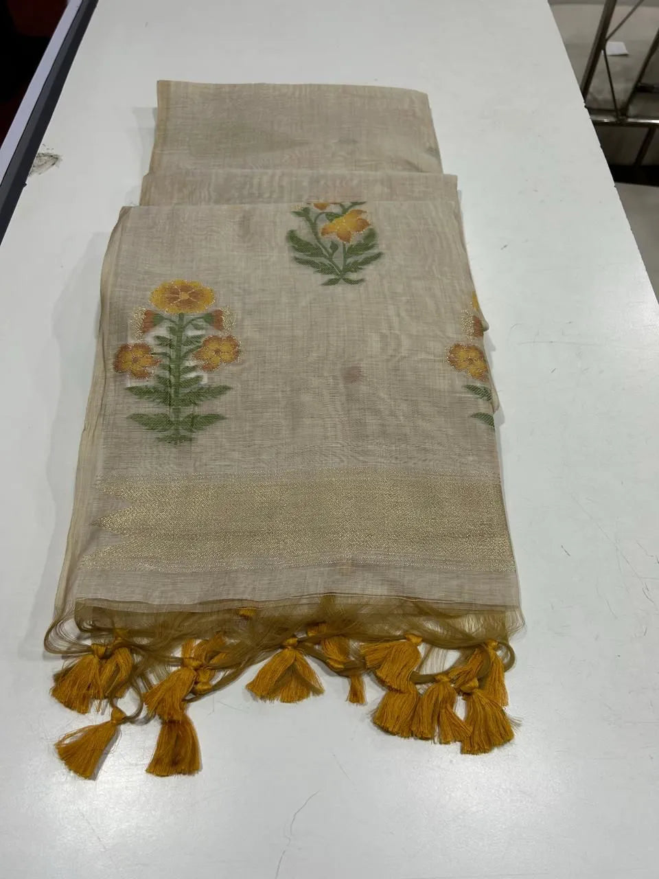 Premium soft Muga Cotton Saree