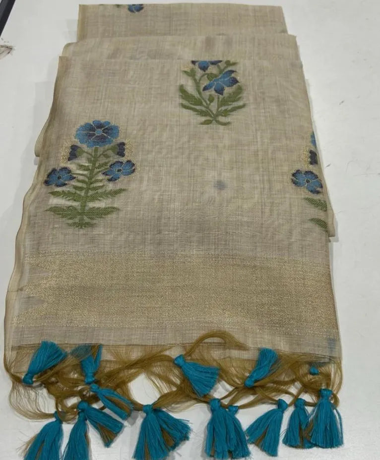 Premium soft Muga Cotton Saree