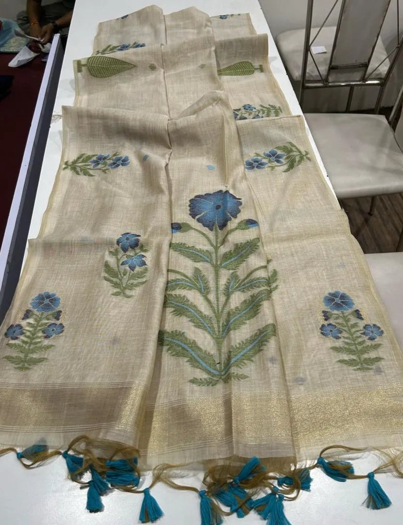 Premium soft Muga Cotton Saree