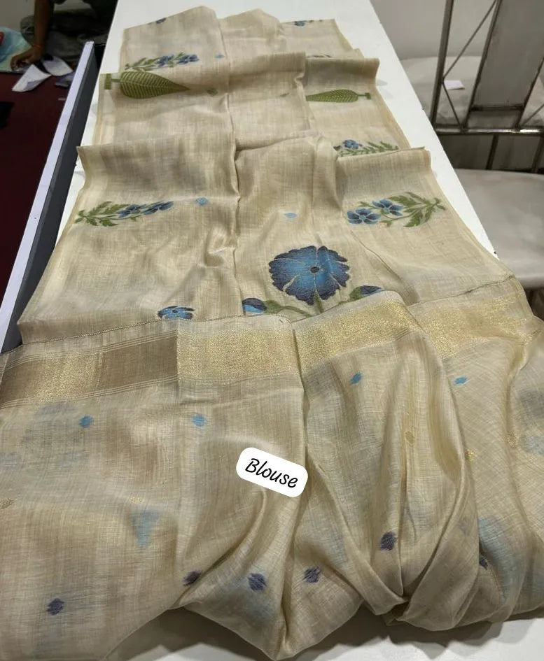 Premium soft Muga Cotton Saree