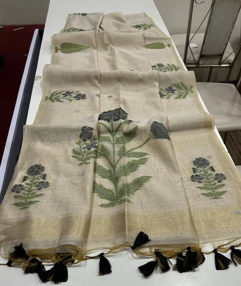 Premium soft Muga Cotton Saree