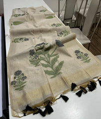 Premium soft Muga Cotton Saree