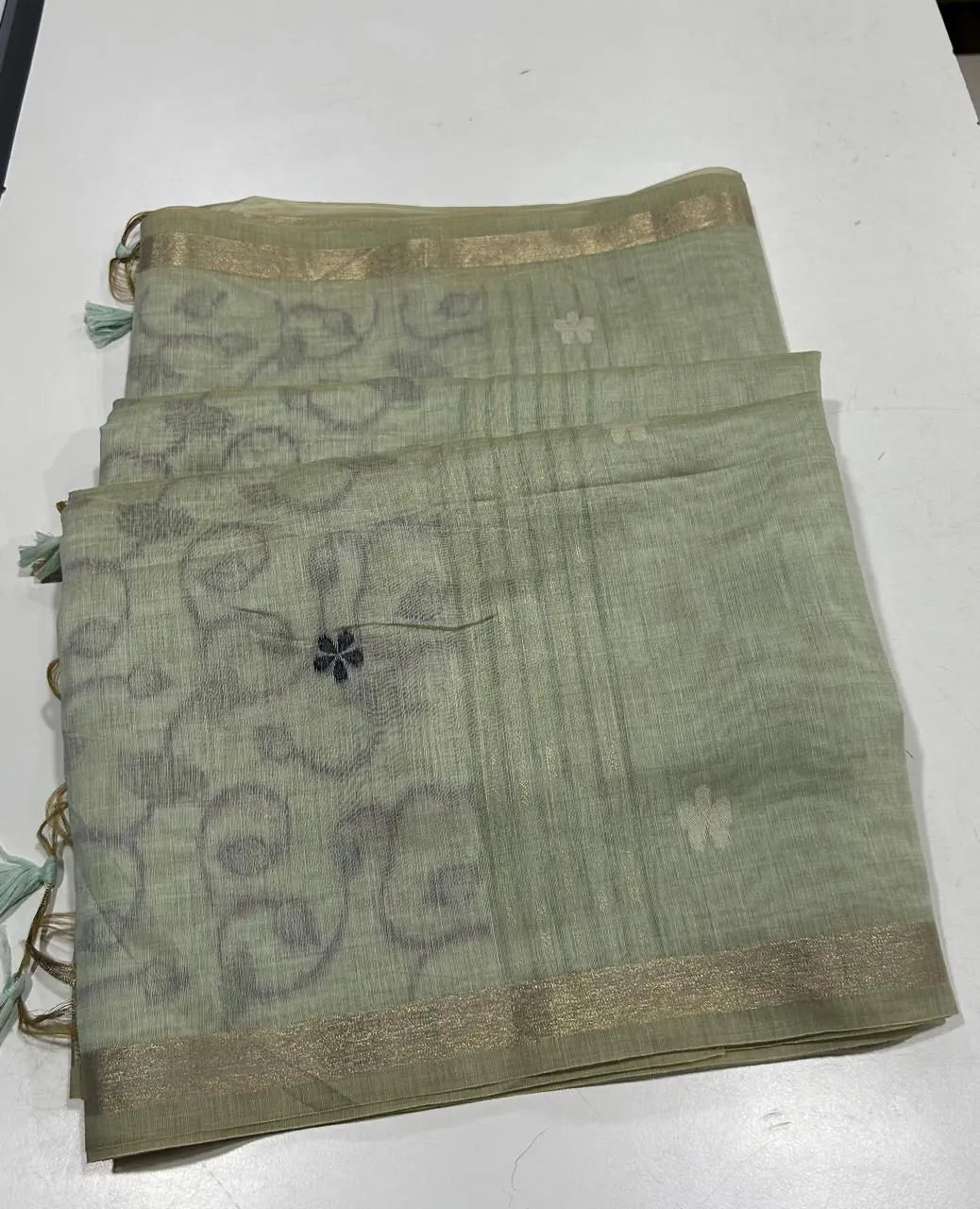 Soft Muga Cotton Colorful Pallu Saree