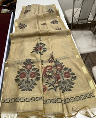 Classic Floral Paithani Type Muga Cotton Saree