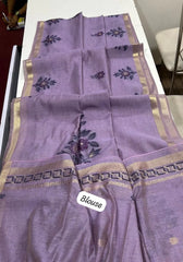 Classic Floral Paithani Type Muga Cotton Saree