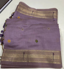 Premium Soft Paithani Type Muga Cotton Saree
